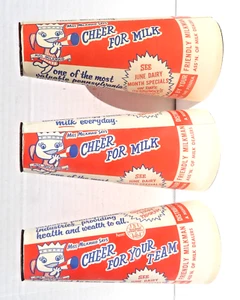 3 Vintage MILCHMILCH WERBUNG Erinnerungsstücke KEGEL MEGAPHONE Miss MILKMAID CHEER - Bild 1 von 6