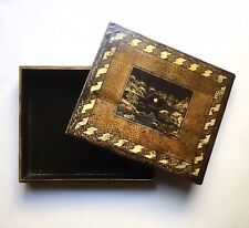 Antique Chinese Export Armorial Lacquer Game Box w/ Royal Cypher Monogram, Qing