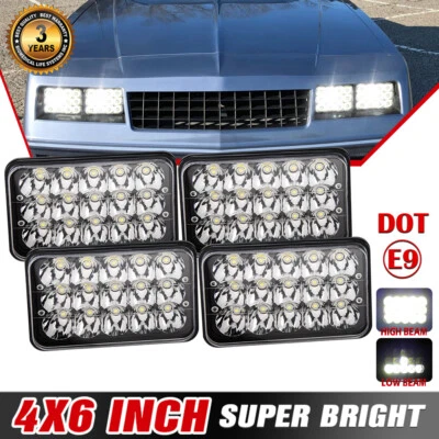 Fit Chevrolet Monte Carlo 1980 1981 1982 1983-1988 El Camino 4x6 LED Headlights  - Image 1 of 4