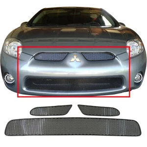 INSERTOS DE REJILLA DE MALLA CCG PARA REJILLA DE ECLIPSE MITSUBISHI 06-08 SUPERIOR E INFERIOR NEGRA - Imagen 1 de 8