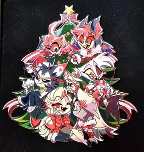 Hazbin Hotel MASSIVE Christmas Pin - Alastor, Lucifer, Angel Dust, Husk & more! - Picture 1 of 2