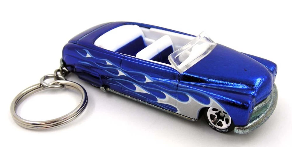 '49 Merc Blue White 1949 Mercury Convertible Key Chain Ring Fob Keychain - Image 1 of 1
