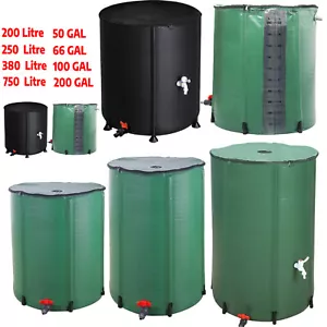 More details for rainwater tank water butt container garden collector collapsible 250l-380l-750l
