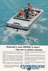 1967 Evinrude Rogue: The Sea Is Calmer Bereits Vintage Print Ad - Bild 1 von 1