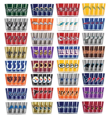 NFL Insulated Acrylic Shot Glasses  Choose your fave football team! Fan Gift Cover