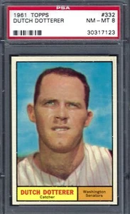 1961 Topps #332 PSA 8 Dutch Doterer Senators 332 Centered! - Bild 1 von 2