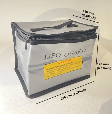 SAC LIPO BAG anti-feu inifugé charger batteries voitures RC safe 210x170x160mm - Photo 1/4