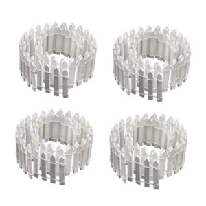 4 Pack 35-Inch Miniature Fairy Garden Fence Long Garden Ornament Fence White - Picture 1 of 6