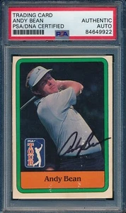 1981 Donruss PGA Andy Bean #4 Authentic Card Signed PSA/DNA 176039 - Bild 1 von 2