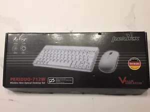 Perixx PERIDUO-712W UK, Wireless Mini Keyboard and Mouse Combo - White - RRP 99 - Picture 1 of 7