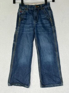 Oshkosh 1895 Blue Straight Leg Carpenter Denim Jeans 100% Cotton Girl's Size 7 - Picture 1 of 7
