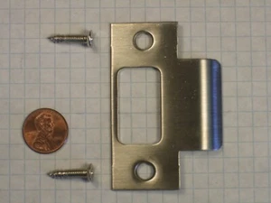ARROW #300-626 LOCK STRIKE, SATIN CHROME (US26D), 2-3/4" HEIGHT, 1-1/8" WIDTH - Picture 1 of 3