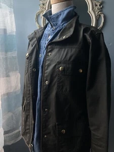 Women's J. CREW Downtown Field Jacket Mossy Brown/Olive Green Waxed Size Medium - Picture 1 of 5