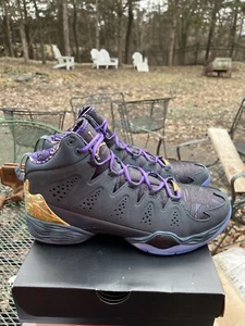 Jordan Melo M10 BHM BLACK HISTORY MONTH DS Size 11 Purple Gold Ravens LA Lakers - Picture 1 of 10