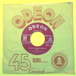 DINAH/BASIN STREET BLUES LOUIS ARMSTRONG 45 GIRI ODEON DSOQ 283 1950 - Foto 1 di 2