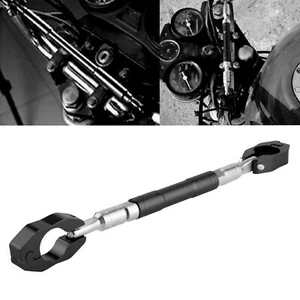 ✈Black 7/8in Motorcycle Handlebar Cross Bar Adjustable Strengthen Balance Lever - Bild 1 von 12