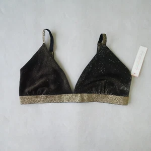 Colsie Bra Bralette Wireless Soft Cup Glitter Lame Coquette Size Large - Picture 1 of 10