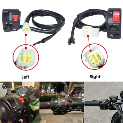 Interruptor controlador luz antiniebla señal de giro botón bocina manillar motocicleta 7/8" Foto 1 de 4