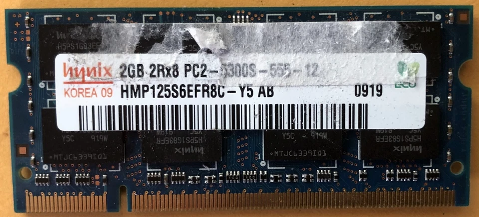 2GB Hynix DDR2 Laptop SODIMM RAM Memory PC2-5300 DDR2-667 - Image 1 of 2