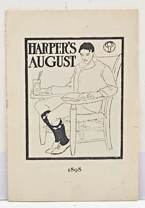 1898 Publishers Prospectus HARPER'S MAGAZINE Sales Sample EDWARD PENFIELD ILLUS - Picture 1 of 3