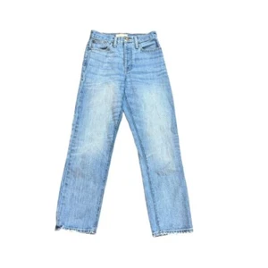 Madewell The Dadjean Light Wash Button Fly Relaxed Size 23 Cotton 90's Straight - Picture 1 of 9
