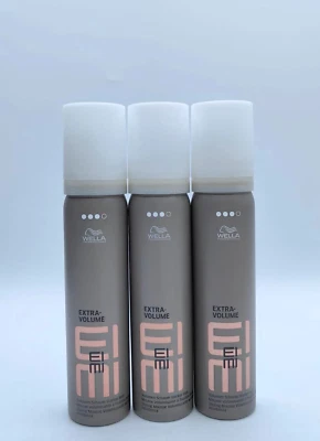 3x Wella Professionals Eimi - Extra-Volume Volumising Mousse 75ml G26