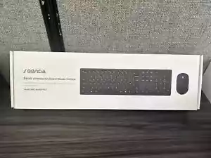 Wireless Keyboard and Mouse Combo - seenda Full Size Slim RECHARGEABLE Wireless - Picture 1 of 6