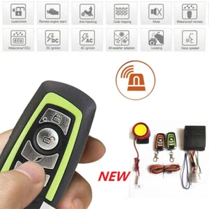 For Motorcycle Scooter ATV Security Alarm System Anti-theft Remote Control Start - Picture 1 of 7