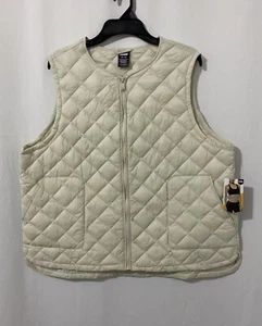 Avia Women’s Quilted Vest Lightweight W/Pockets Winter White XXL ((20) - Picture 1 of 8