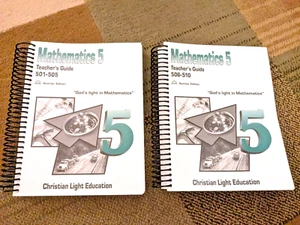 Christian Light Education MATHEMATICS 5 Teacher’s Guides 501-505 & 506-510 - Picture 1 of 1