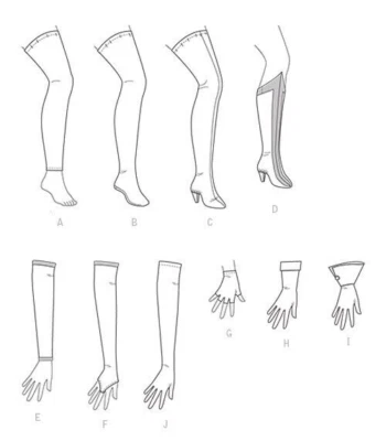 McCall 7397 Gloves & Fingerless Boot Cover Leg Arm Warmer Leather Pattern - Image 1 of 3