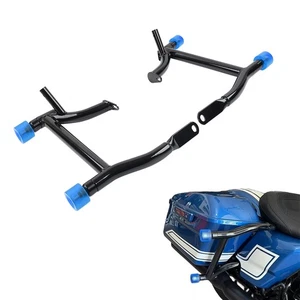 Sattel Schutz Schienen Crash Bars Mit Ball Für Harley Street Glide 2014-24 Blau - Picture 1 of 9