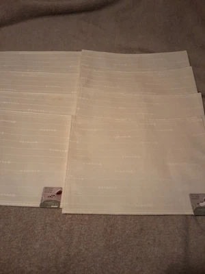 Lenox Placements 13 X 18” Ivory Cotton/ Microfiber Spill Proof NWT SET OF 8 READ - Image 1 of 4