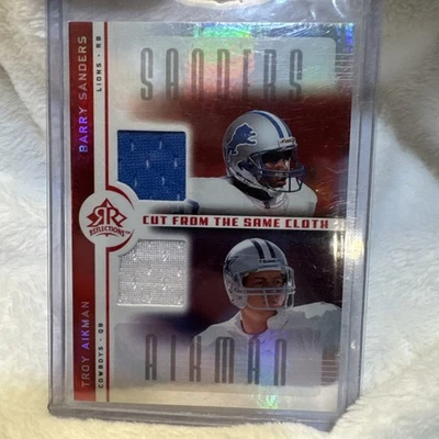 2005 Upper Deck Reflections - Cut from the Same Cloth Barry Sanders, Troy Aikm - Image 1 of 3