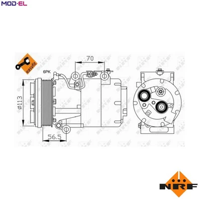 COMPRESSOR AIR CONDITIONING 32722 FOR FORD FOCUS/II/C-MAX/Turnier/Station 1.8L - Image 1 of 4