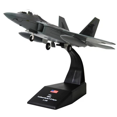 1/100 F-22 Modelo de Avión Simulación Raptor Caza Aviación Militar Adornos Foto 1 de 4
