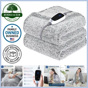 Manta Eléctrica Calefacción 50x60 Doble Sherpa Acogedora Calor Rápido Apagado Automático - Imagen 1 de 11