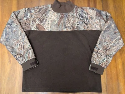 Drake Waterfowl Pullover Fleece Camo Mossy Oak Duck Blind Turtle Neck Size: M - Image 1 of 4