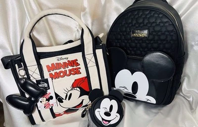 NWT Disney Mickey & Minnie Primark Backpack, Purse Tote & Coin change Purse Lot - Image 1 of 4