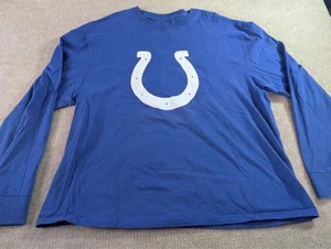 Camisa Indianapolis Colts Para Hombres XL Azul Cuello Redondo Algodón Manga Larga NFL Pro - Imagen 1 de 12