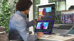 UPERFECT 16 Inch 2.5K Dual Monitor with Touch Pen 2560*1600 Auto Rotate Display - Picture 1 of 11