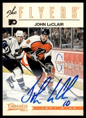 2012-13 Panini Classics Signatures John LeClair #20 Autographs AU Flyers - Image 1 of 2