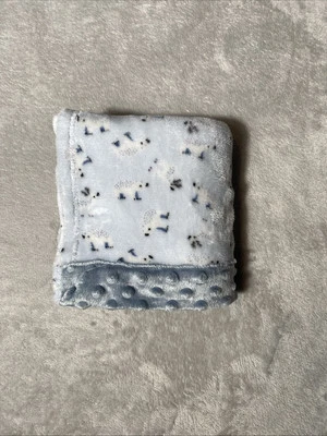 Manta Baby Starters Oso Polar Reno Ciervo Alce Azul Minky Dot Lovey 30"x30" Foto 1 de 4