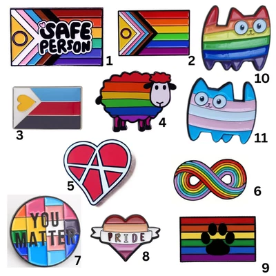 hochwertige Pride und Polyamorie-Pins - optional mit Sicherheits-Verschlüssen - Bild 1 von 4