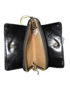 Mini estuche para tarjetas Hobo negro pequeño de cuero Jill nuevo con etiquetas ($98) - Imagen 1 de 4