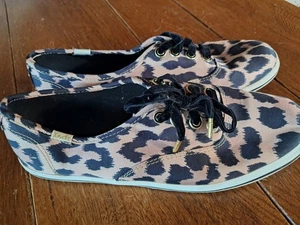 Kate Spade x Keds KS Kickstart Leopard Calf Hair Sneakers size 8 - Picture 1 of 5