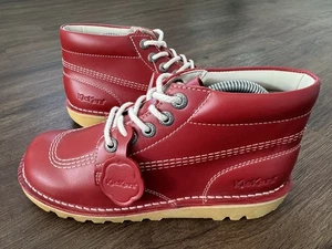 Botas chukka de cuero Kickers Kick para hombre, rojas - talla 6 (39 EUR) - Imagen 1 de 13