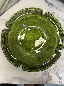 Vintage MCM ANCHOR HOCKING Soreno Avocado Green 1960-70s Large 8.75" Ashtray🚬 - Picture 1 of 2