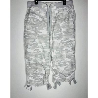 Calvin Klein Performance Camo Jogger Pants Women’s Large Grey Camo Cargo Style - Image 1 of 4