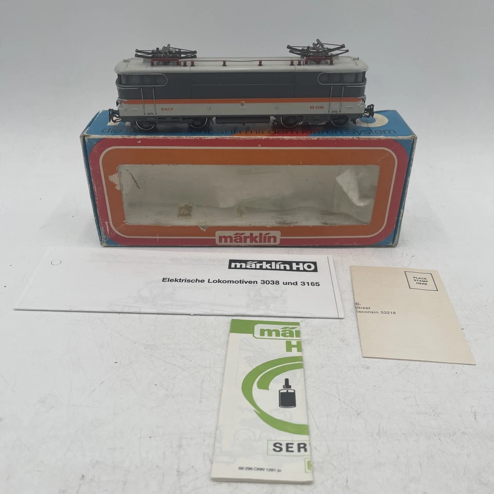 HO  Märklin SNCF  3165 Electric Locomotive BB 9280 Anolog with Original Box - Image 1 of 4